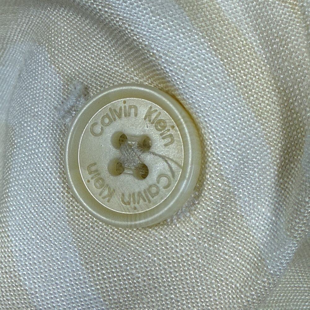 Calvin Klein light-colored Zebra-Print linen Single-Button Blazer Sz 4 - Picture 5 of 12